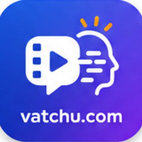 Biểu tượng ứng dụng Vắt Chữ: dải phim và một cái đầu đang suy nghĩ trên nền tím